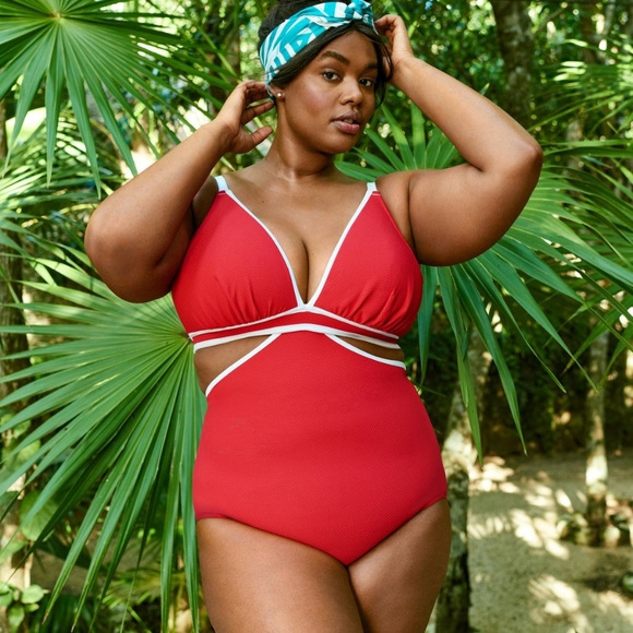 Lane Bryant Monokini Swimsuit - Picture 1 of 4